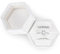 WantGor Velvet Jewelry Ring Box, 3 Slots Hexagon Ring Gift Box Vintage Ring Display Holder Case for Wedding Ceremony Proposal Engagement (White)