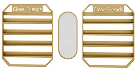 Nail Polish Rack, Nail Polish Wall Rack 4-Tier Metal Nail Polish Storage Box Cosmetic Storage Box (Three)