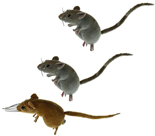 Dualoai Maus Skulpturen Trio für den Innenbereich - Deko Vielfalt