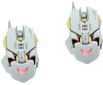 Tastiera meccanica da gioco ad alte prestazioni e mouse wireless silenzioso da gioco essenziale RGB gamer cool gaming silenzioso mouse wireless gamer cablato USB bianco X300 computer (colore: bianco,