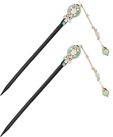 Épingle à cheveux, 2 pièces, accessoire for cheveux for dames, porte-chignon, couvre-chef de mariée, barrettes en strass, baguettes japonaises for cheveux