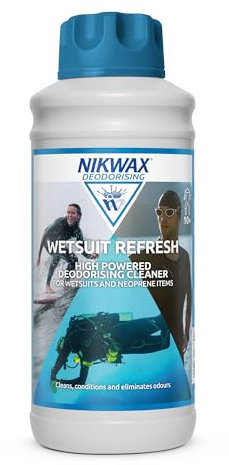 Nikwax Wetsuit Refresh 1L - Reiniger, Pflegemittel & Deodorant für Neoprenanzüge & Neoprenanzugzubehör. Leistungsstarkes Neoprenanzugshampoo und -erfrischer mit Ozeanbrise-Duft