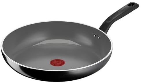 Lagostina GocciaPadella 32 cm, Rivestimento in Ceramica Antiaderente, Scorrevolezza Ottimale, Pulizia Facile, Ecologica, Thermo-Signal, Sicura, Compatibile con Induzione