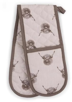 Nutmeg Home Highland Cow Double Oven Glove