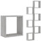 vidaXL Würfelregale 6 STK. Grau Sonoma 30x15x30 cm, Würfelaufbewahrung, Würfelorganisator, Schweberegal, Würfelregal, schwebendes Regal, CD-Regal