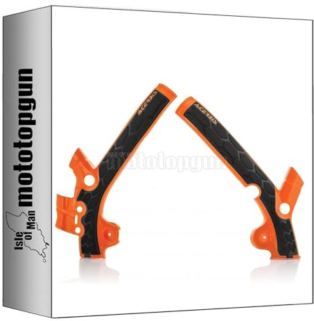 acerbis 0021869.010 x-grip rahmenschutz orange kompatibel mit ktm sx 85 2013 2014 2015 2016 2017 mototopgun