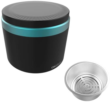 Cecotec Limpiador Ultrasonidos Férula Dental y Dentaduras ToothCare EasyClean. Limpieza mediante Vibraciones Ultrasónicas, Luces UV, Tanque de 200ml, Resultados en 5min, Cesta Interior Protectora