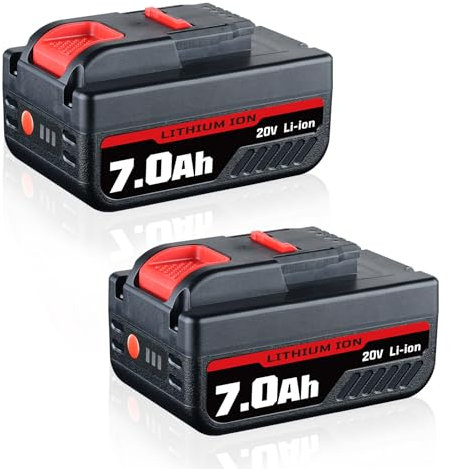 2-Pack 18V 7.0Ah WA3551 battery, compatible with Worx 18V batteries WA3551 WA3572 WA3553 WX390 WX176 WX178 WU268 WX166.4 WX372.1 WX800 WG259E WA3760 WA3881 power tools