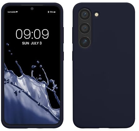 kwmobile Cover per Samsung Galaxy S23 Custodia - Back Case per Smartphone in Silicone TPU - Protezione Gommata - deep ocean