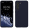 kwmobile Carcasa Compatible con Samsung Galaxy S23 Funda - Case TPU y Silicona antigolpes - Apto Carga inalámbrica - Azul Oxford