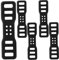 BEAHING Gummibänder, 5pcs Silikongurt für Fahrräder, elastische Gummi-Gurte mit Löchern, Multifunktionswerkzeuge für Taschenlampen Mobiltelefone Lautsprecher Lichter Halter mit Löchern