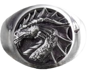 Auriselle Herrenring Verstellbar Fliegender Drache Siegel Totem Vintage Wikinger Retro Offener Ring Daumenring Gothic Punk Schmuck Geschenke für Männer Jungen Vater