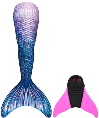 NAITOKE Marmaid Schwimmflosse für Schwimmtraining Mädchen, Kinder