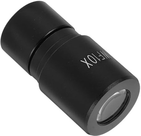 Operitacx Biowide- -Okular 10x Mikroskop-Hilfslinse Mikroskop-Okular 10-faches Objektiv Zielsetzung Lupe 10X-Objektiv Vorsatzobjektiv Vergrößerung Mikroskopobjektiv Metall Schwarz