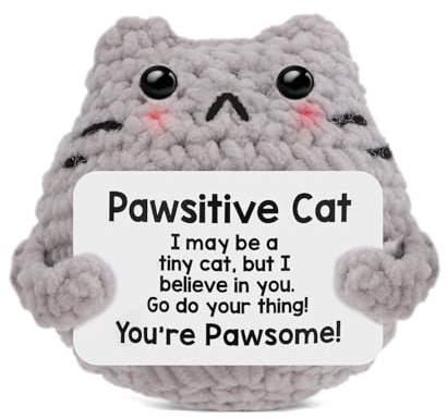 wompolle Häkeln Katze Osterkorb Stuffers Positiv Häkeln Weihnachten Geburtstag Geschenke für Frauen Mama Oma Papa Opa Tochter Sohn Onkel Tante Freunde Mini Häkeln Katze Handgefertigt Geschenk für
