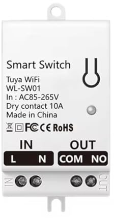 BOFRHME Módulo de Interruptor de Contacto Seco Tuya Smart WiFi 10A Relé Disyuntor Universal para el Hogar DIY Funciona con Smart Life AC 85-265V
