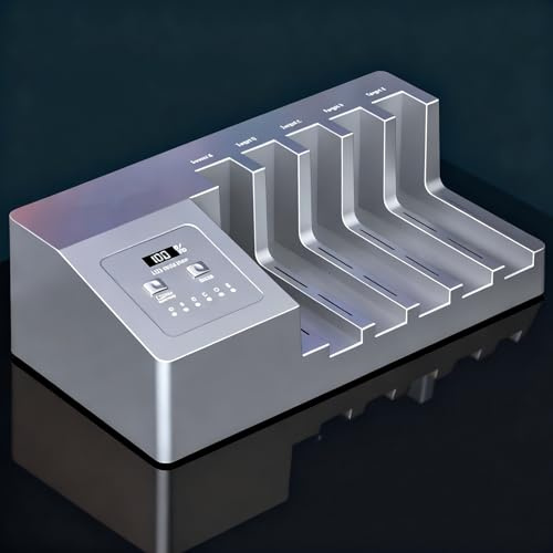 5 Bay HDD Enclosure Duplicator, Hard Drive Docking Station, Expandable Storage Up To 120TB, with Offline Clone (Black )