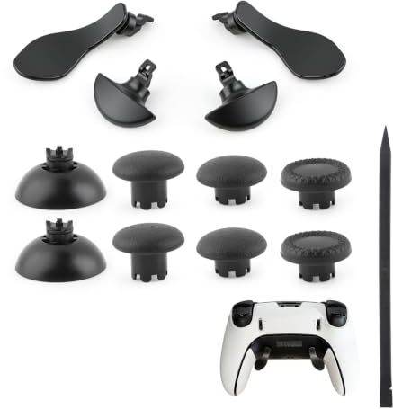 4 pagaie posteriori in metallo per PS5 Edge, nero