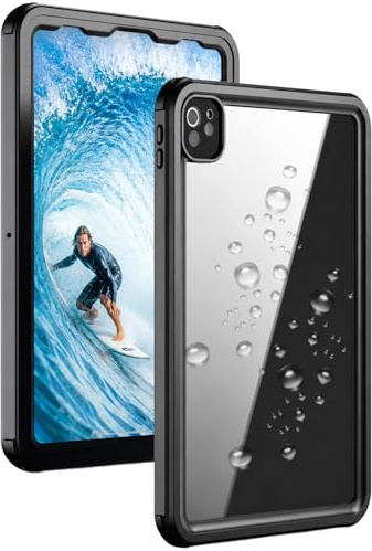 Coque Étanche pour iPad Pro 11 Pouces 2021 3e Génération / 2020 2e Génération, Housse Antichoc IP68 avec Protection Écran Intégrée, Support, Dragonne, Coque Robuste Anti-Poussière