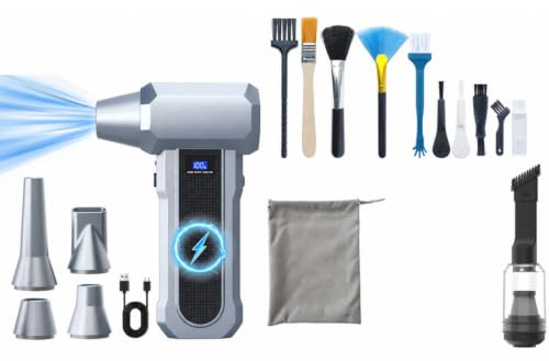 2-in-1 Elektrische Staubgebläse, Staubsauger 120000 RPM mit 5200mAh Akku