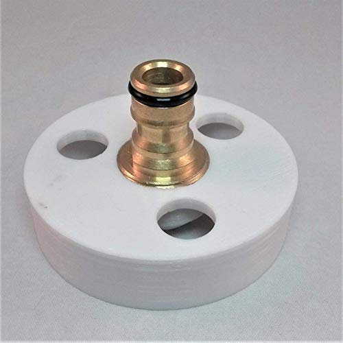 Camper parts Bouchon de remplissage d'eau pour camping-car - Buse en laiton - Nettoyage rapide - Remplissez votre réservoir d'eau / adaptateur (blanc)