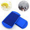 Mini 160 Ice Cubes Soft Silicone Tray Mould Tool Food Safe Ice Maker Easy Pop Out Non Stick Ice Cube Tray for Party BBQ Cool Summer (Blue)