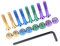 Unbekannt MagiDeal 8pcs Longboard Skateboard Hardware Montagesatz Schrauben + Schraubenmutter + Schraubenschlüssel Set, D 25 mm