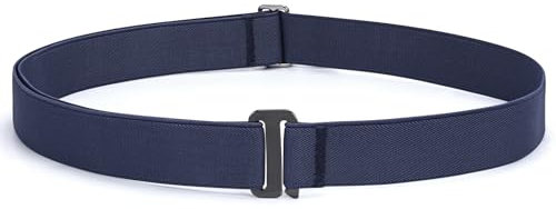 JasGood Unsichtbare Damen Stretch Gürtel No Show Elastic Einstellbare Web Gürtel Mit Flacher Schnalle Für Jeans Hosen Kleider,Blau,110cm(Passt Taillenumfang 55cm-110cm)