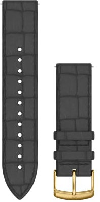 Garmin Schnellwechsel-Armband 20mm, passend für Venu, Venu 2Plus, Venu SQ/ SQ2, vivoactive 3/5, vivomove- Serie, Forerunner 55/245/ 645, Approach S40/ S42/ S12, D2 Air, Schwarz