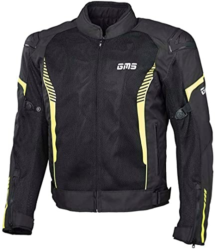 GMS Samu Mesh Motorrad Textiljacke, schwarz/gelb, 6XL