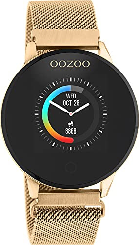 Oozoo Smartwatch Unisex Fitnessuhr (Gold Metall)