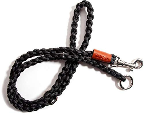RafiCaro Robuste Paracord-Hundeleine, 2 Längen, Set für kleine, mittelgroße und große Hunde, 4 Farben