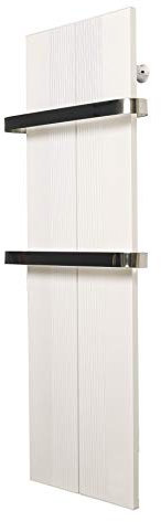 Finesa Design Badheizkörper Paneel flach 1000x404 – Handtuchheizkörper Handtuchtrockner – Mittelanschluss – Heizleistung 500 W wasserführend – Weiß