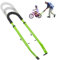 HandSonic Fahrradstange für Kinderfahrrad, Kinderfahrrad Schiebe und Fahrrad Fahren Lernhilfe Schubstange Rutschfester Sicherheitsgriff Fahrradstange (green)