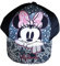 Minnie Maus Kappe Base Cap, Mütze mit Spitzen Motiv auf dem Schirm für Kinder, Jungen und Mädchen (Schwarz, 48)