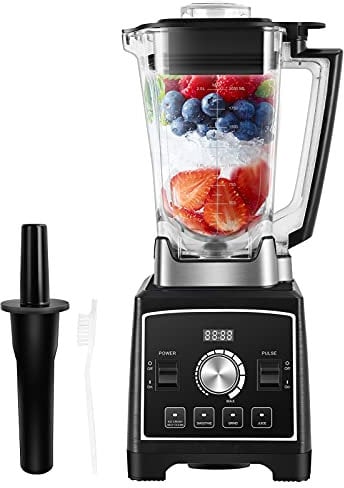 Vpcok Direct Licuadora 2000W 2L Jarra 8 Modifizierte Klingen, Liquidificador con 8 Engranajes y 1 Botón de Pulsación, 5 Preestablecidas Inteligentes (Autolimpieza/Picar hielo/Batido/Moler/Jugo)