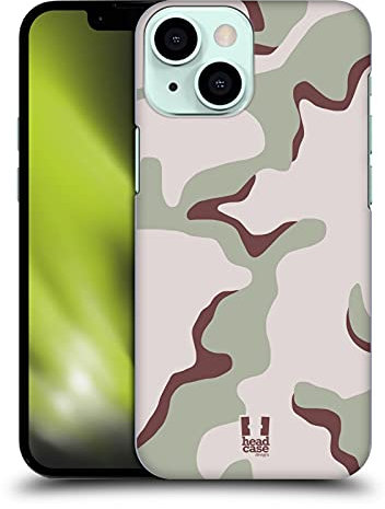 Head Case Designs Desert Tri-Colour Military Camo Hard Back Case Compatible With Apple iPhone 13 Mini
