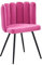CLIPOP Schminktisch Stuhl, Lesesessel Bequem, Lounge & Cocktailsessel, Muschelsessel Weicher Kleiner Wohnzimmer Sessel mit Metal Leg, Polsterstuhl mit Armlehnen für Schlafzimmer (1, Rosa)
