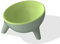 Cat Bowls Tilted 15° with Stand,Elevated Raised Kittens Food Water Dishes Inclined Angle Cat Feeder,Green