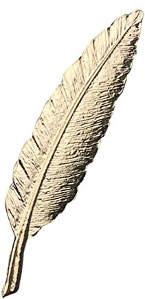 KhuWan Métal Or en Alliage De Zinc Plume Hommes Feuille Branche Broches Accessoires pour Femmes Grande Broche Broche Chemise Costume Décoration