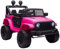 HOMCOM Kids Electric Ride On Car 12V Off Road Toy with Parental Remote Control 2 Motors Horn Lights Suspension Wheels for 3-6 Years Old Pink