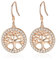 Jrêveinfini Lebensbaum Ohrringe Rosegold Damen Silber 925 Hängend, Tropfen Ohrringe Rosegold Hängend Silber Damen 925, Modeschmuck Geschenke für Frauen Mama Zum Muttertag