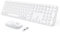 Seenda Wireless Keyboard and Mouse, USB & Type C Combo, Full Size Membrane, White, Windows 7/8/10, MacBook Pro/Air, PC, Laptop, 110 Keys, Optical, Ambidextrous, 2 Batteries (1 AA, 1 AAA), Wireless