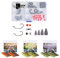 Zite Fishing Carolina/Texas-Rigbox-Set | 70 TLG. mit Glasperlen Offset-Haken Bleien Wirbeln UVM. | 36 Creature Bait Inzite Craw Gummiköder | Barsch & Zander