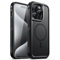JETech Case for iPhone 15 Pro Max 6.7-Inch Compatible with MagSafe, Heavy Duty Dual-Layer Rugged Protection, Shockproof Protective Tough Phone Magnetic Cover (Black)