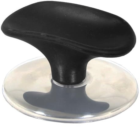 SPARES2GO Universal Pan Lid Handle 6cm Saucepan Slow Cooker Steamer Pot Knob (Black/Chrome Silver)
