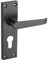 Designer Levers - Victorian Straight Lever Door Handles - Matt Black - 1 Pair - Latch Door Handle - Interior Use - Euro Lock Door Handle
