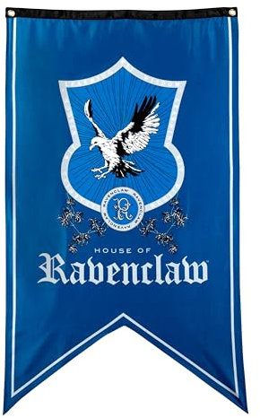 Conquest Journals Harry Potter Ravenclaw Crest Banner, bandera extragrande de 76 x 127 cm, tela Oxford 300D, pancartas para fiestas de cumpleaños, suministros de fiesta, decoraciones de dormitorio