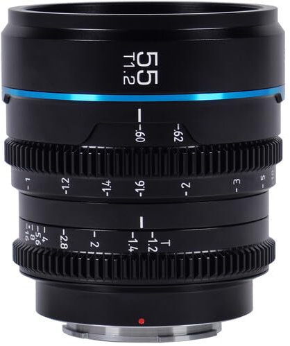 SIRUI Night Walker 55mm Manual Focus Cine Lens, T1.2 Large Aperture S35 Frame Prime Lens for L Mount Cameras, For Sigma FP, S5/S5II/S5IIX, DC-BGH1 (MS55L-B, L Mount, Black)