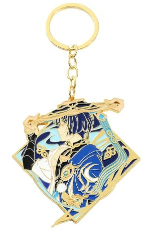 1 porte-clés Genshin Impact mignon personnage de jeu anime personnalité sac d'école, Wanderer, taille unique